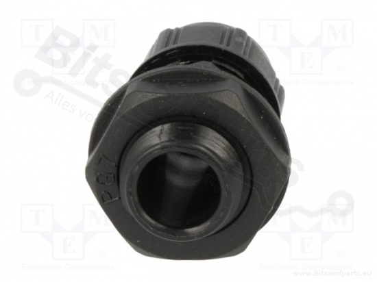 Kabelwartel 3-6.5mm PG7 IP68 water-/stofdicht zwart